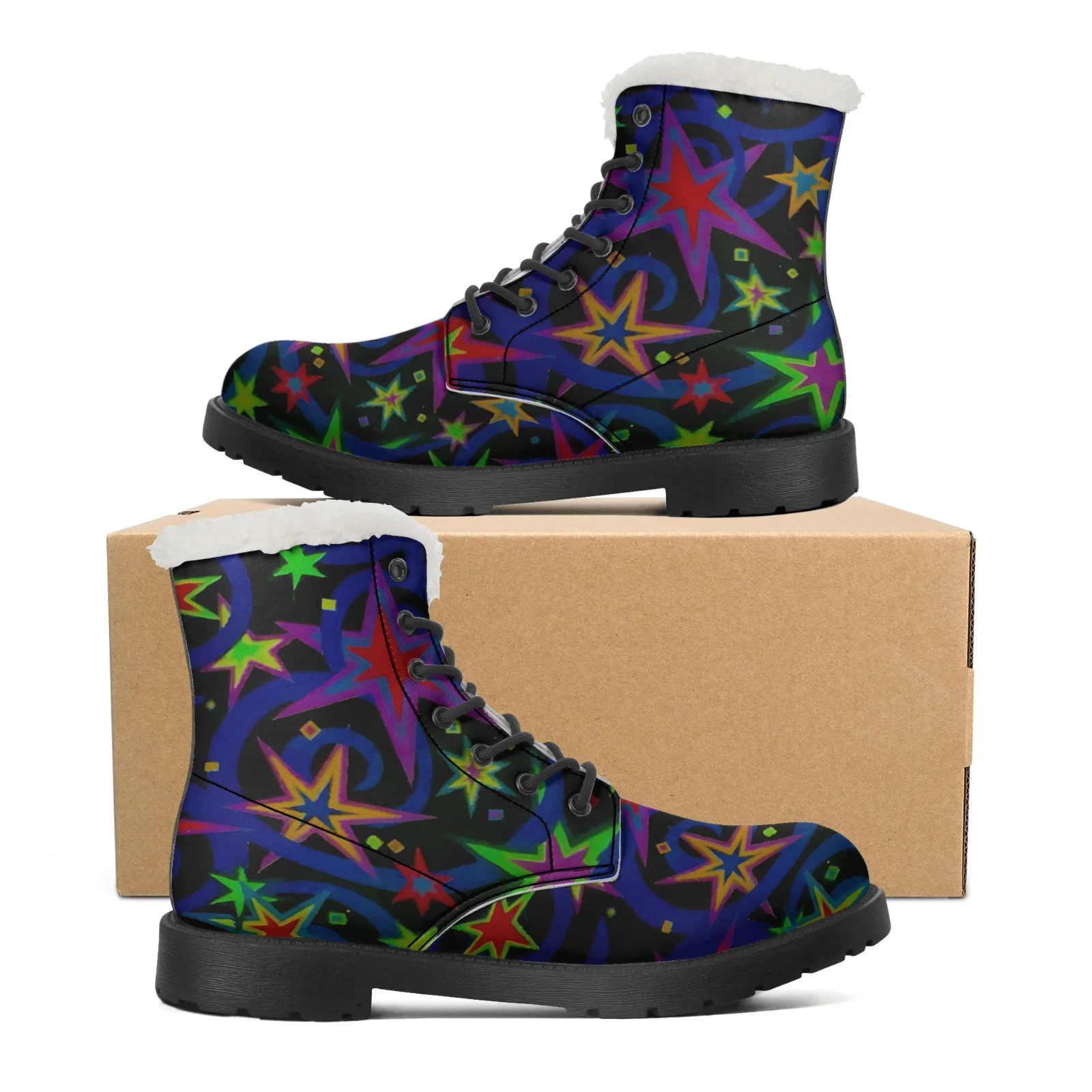Men Shoes Eu To Us Size - Sepatu Bot Salju Starlit Sky Plush