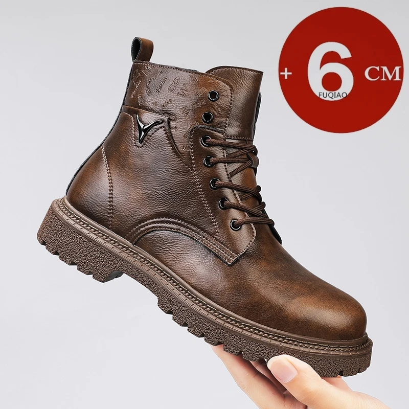 Men'S Shoes Height Increase - Sepatu Boots Pria Penambah Tinggi Tak