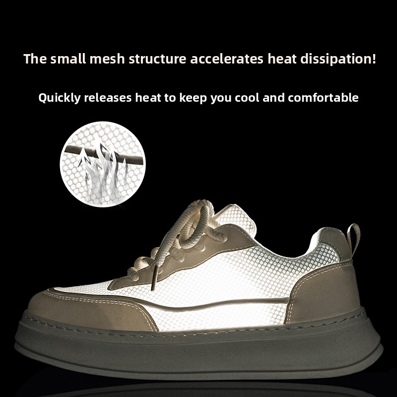 Men Shoes Eu To Us Size - Sepatu Skate Platform Jaring Bernapas Pria,