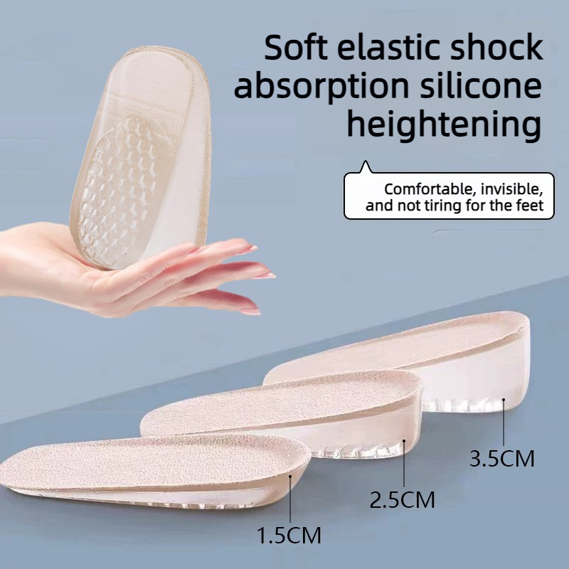 Men Shoes Outlet - Sol sepatu silikon penambah tinggi 1,5/2,5/3,5cm,