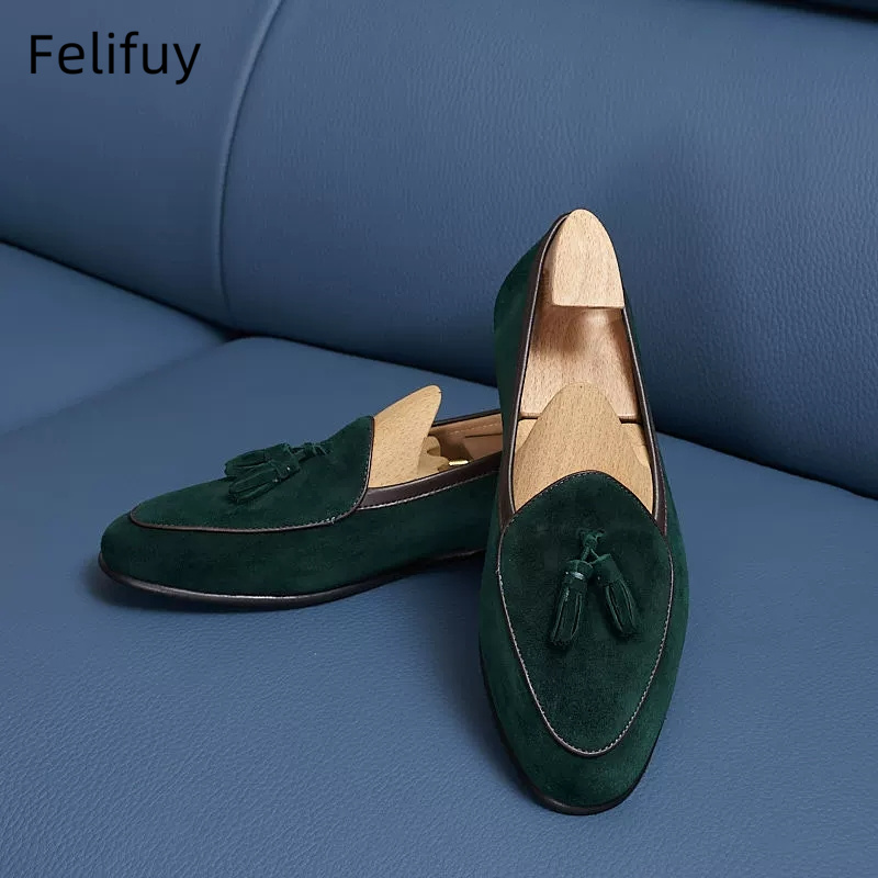Men Shoes Kinds - Sepatu Loafer Pria Kulit Suede Sapi