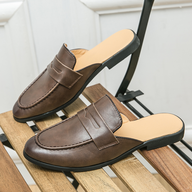 Men'S Shoes Business Casual - Sepatu Kulit Setengah Hak Modis Pria
