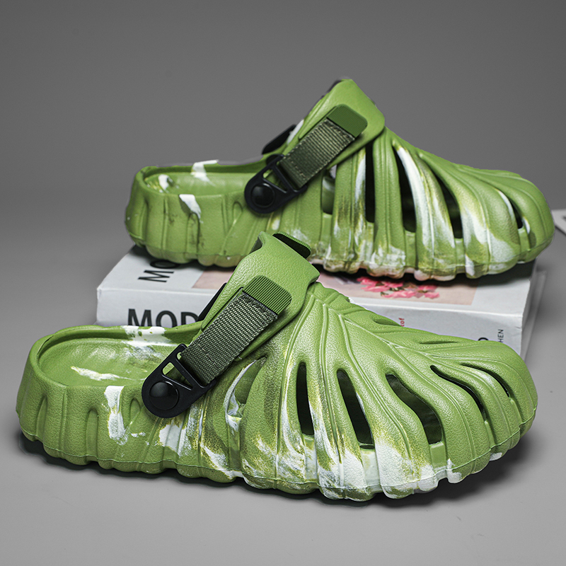 Men Shoes Eu To Us Size - Sandal kamuflase Monstera Deliciosa Sandal Wanita