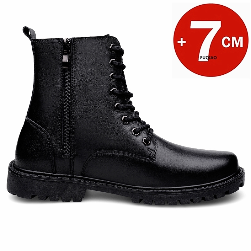Sepatu Boots Kulit Asli Pria d - Men'S Shoes Height Increase ulasan dan harga