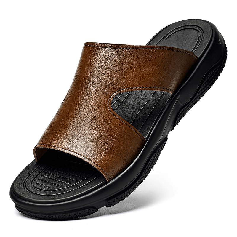 Sandal Geser Kulit Pria Sol Te - Men Shoes Marks ulasan dan harga