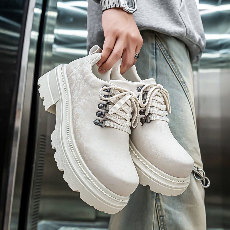 Sepatu Kulit Kasual Gaya Retro - Men'S Shoes Height Increase ulasan dan harga