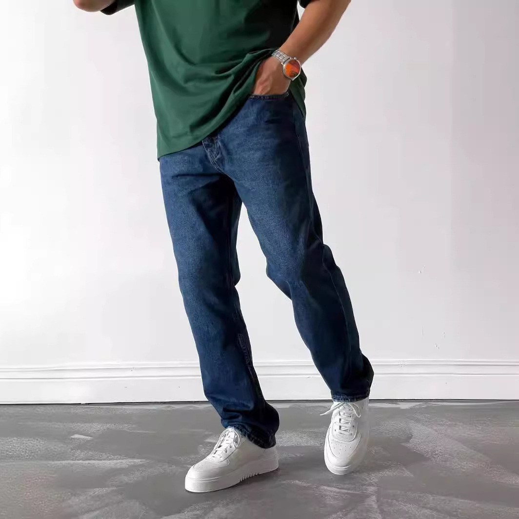 Celana Jeans Slim Straight-leg - Men'S Shoes With Jeans ulasan dan harga