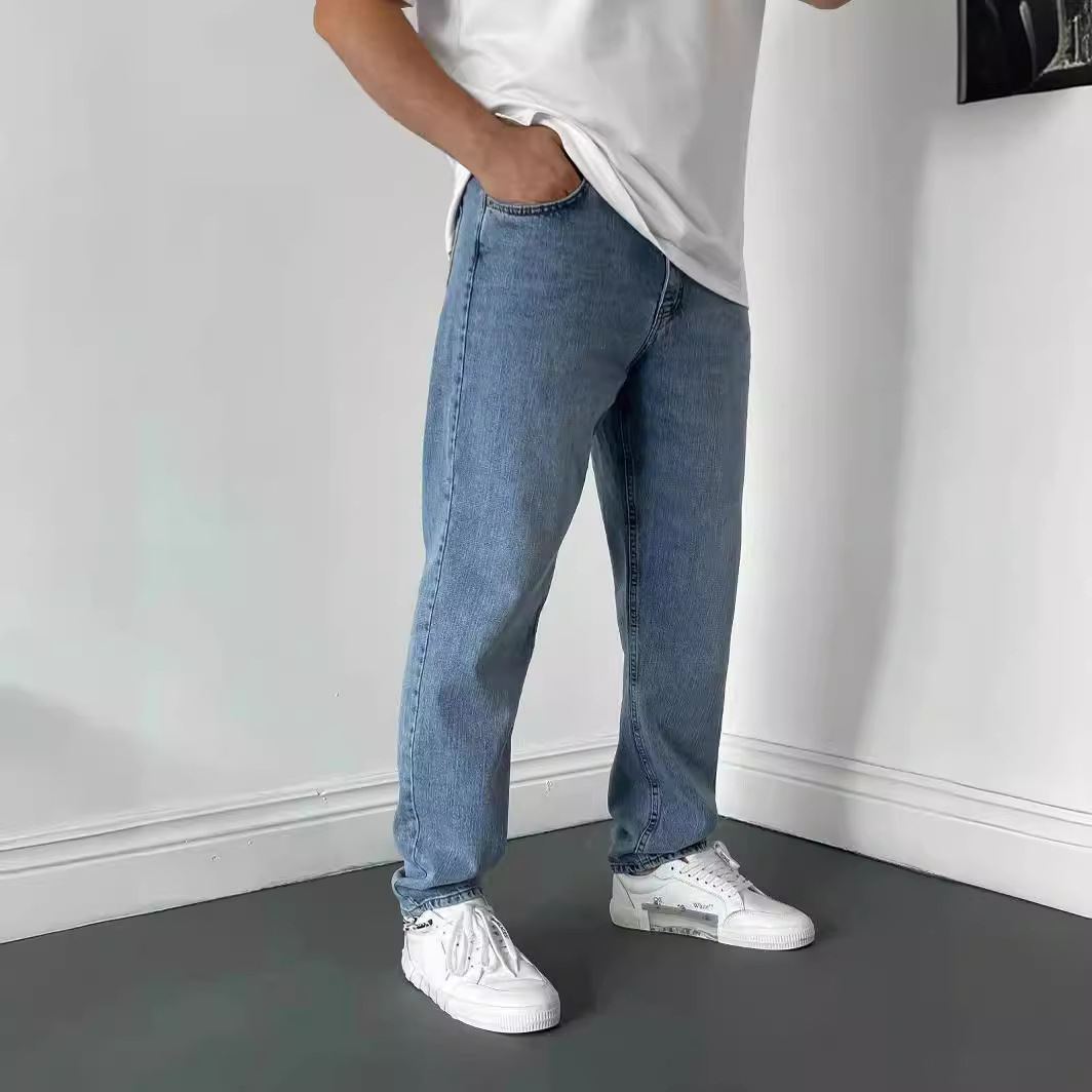 Celana Jeans Slim Straight-leg - Men'S Shoes With Jeans ulasan dan harga