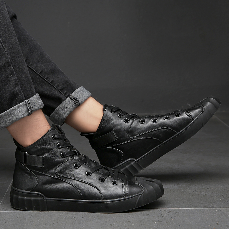 Sepatu Bot Pendek Kasual Kulit - Men'S Shoes Business Casual ulasan dan harga