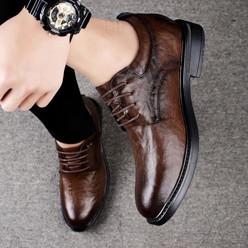 Sepatu Kulit Kasual Pria denga - Men'S Shoes Height Increase ulasan dan harga